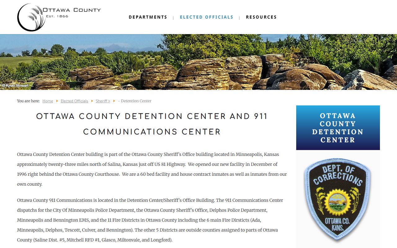 Ottawa County Detention Center inmate population official jail page
