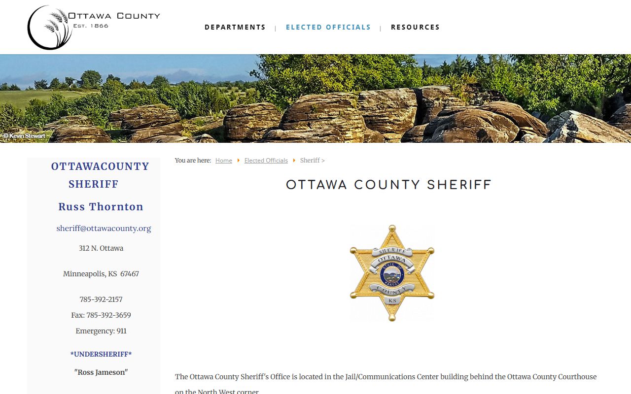 Ottawa County jail mugshots sheriff records contact page